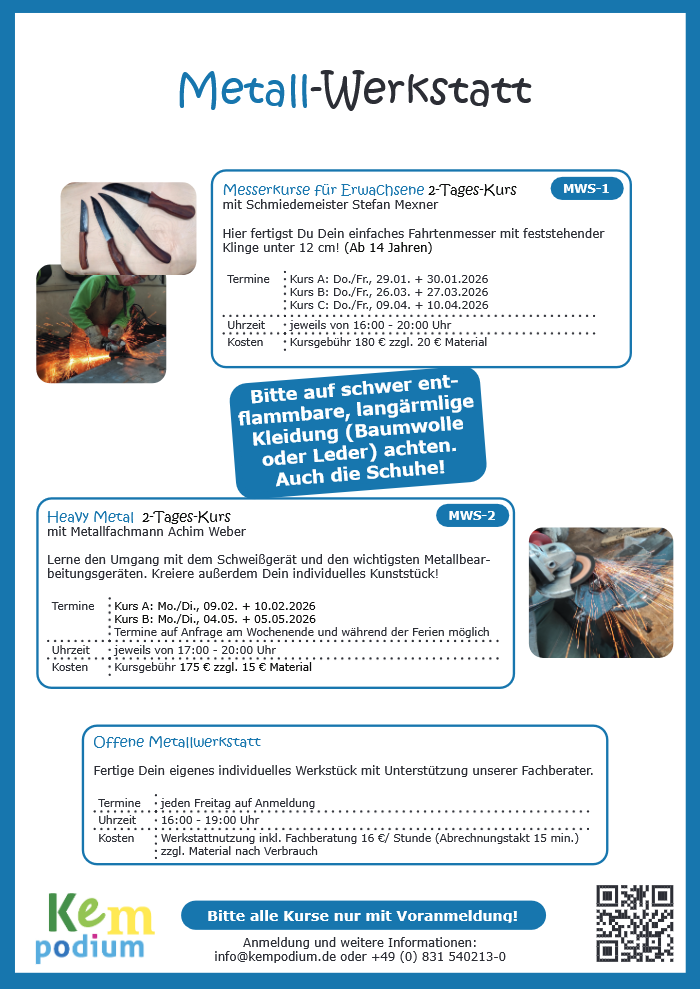 Metall Kurse in Kempten / Kempodium