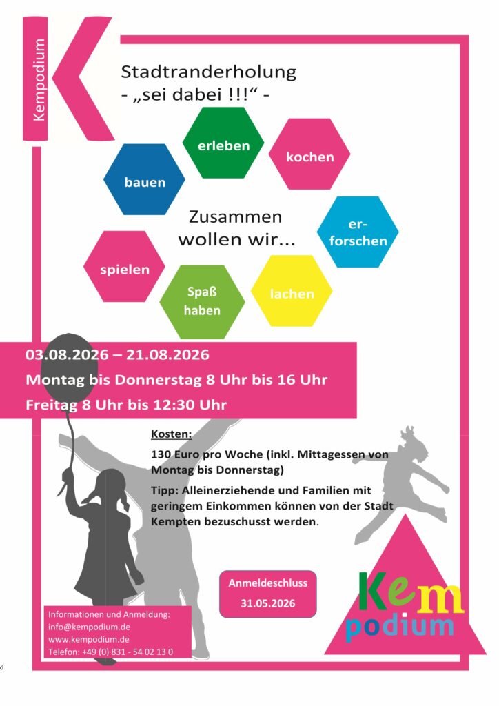 Kinderbetreuung Sommerferien Kempten